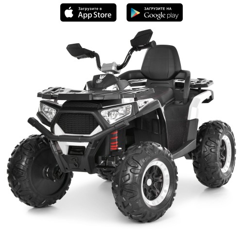 Детский квадроцикл M 6351EBLR-1, белый