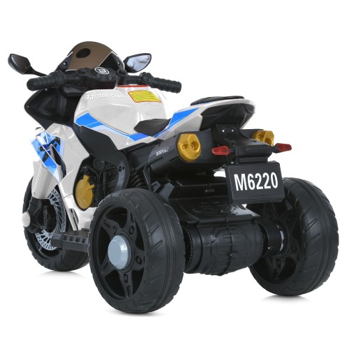 Детский мотоцикл M 6220ELR-1, белый
