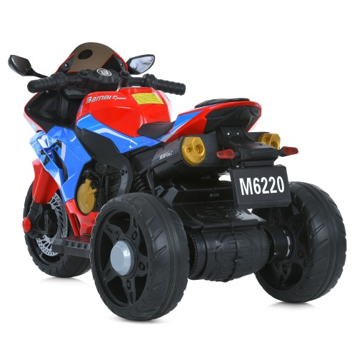 Детский мотоцикл M 6220ELR-3-4, красно-синий