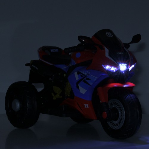 Детский мотоцикл M 6220ELR-3-4, красно-синий