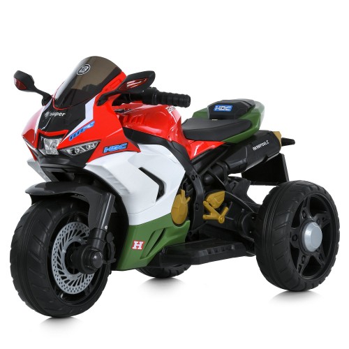 Дитячий мотоцикл M 6220ELR-3-5, червоно-зелений
