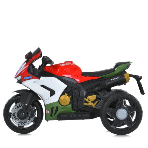 Дитячий мотоцикл M 6220ELR-3-5, червоно-зелений