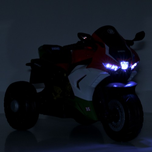 Дитячий мотоцикл M 6220ELR-3-5, червоно-зелений