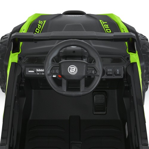 Детский электромобиль джип M 6258EBLR-5, зеленый