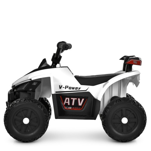 Детский квадроцикл M 6378EL-1, белый